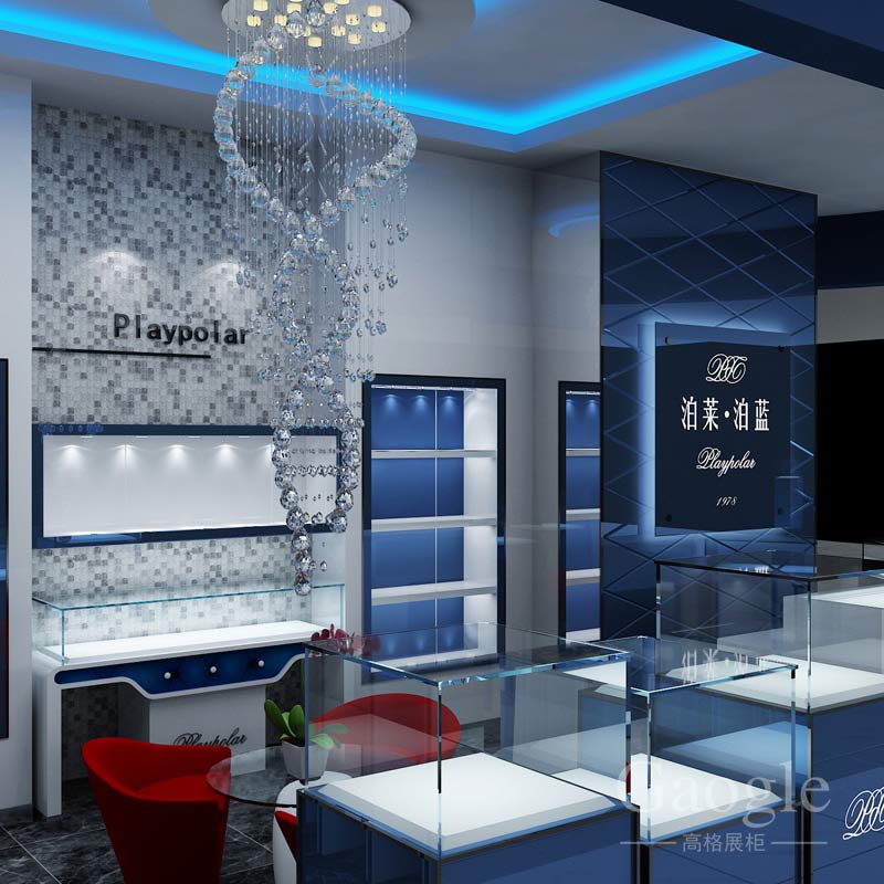 泊萊泊藍(lán)飾品展柜