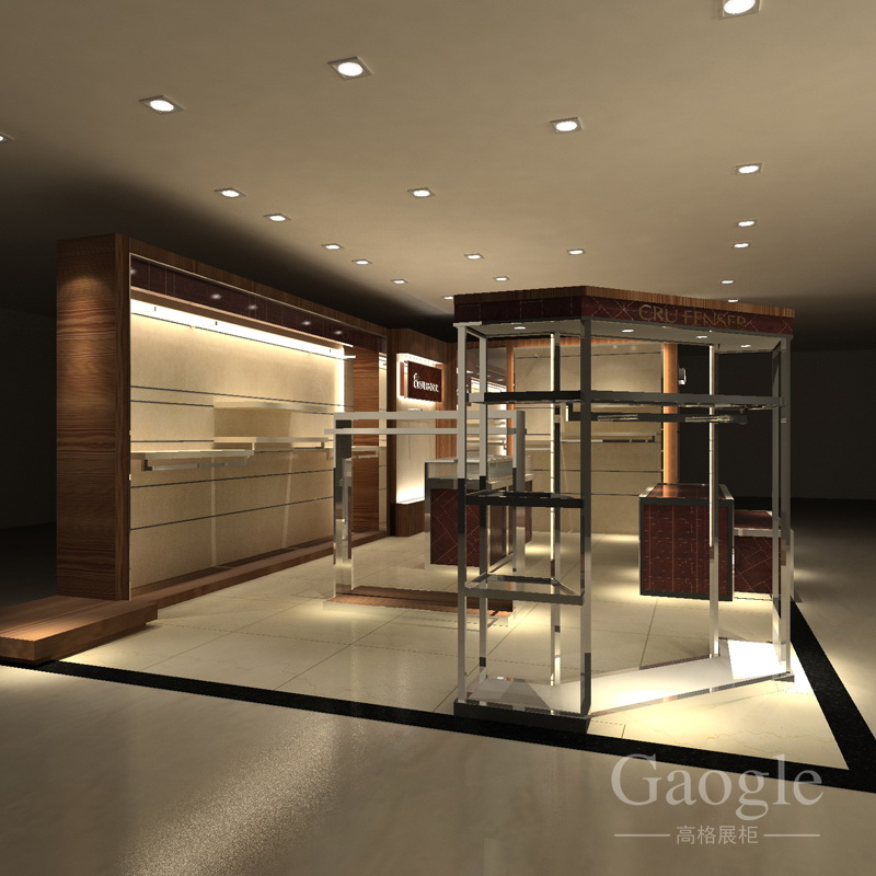 CRUFENSER menswear exhibition shelves