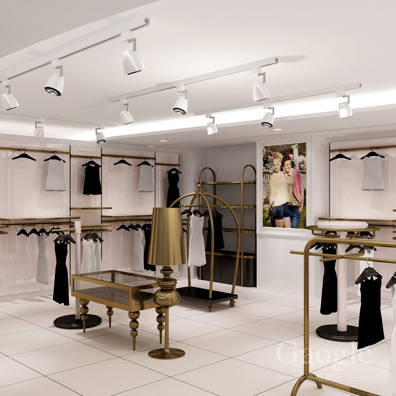 Women's clothing display shelf