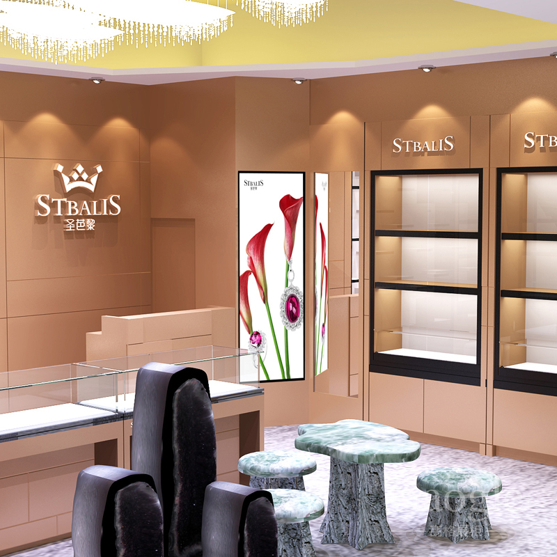 圣芭黎珠寶展柜